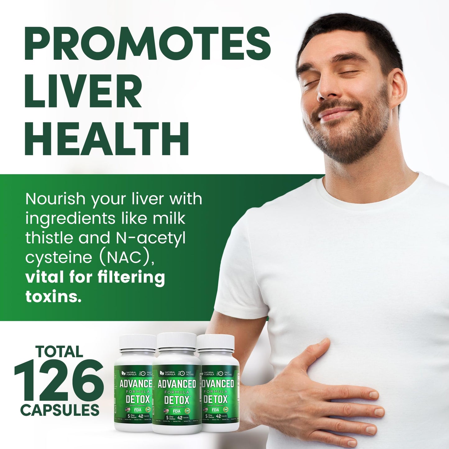 Salutem Vita Starfit Advanced Detox Cleanse with Milk Thistle and Licorice Powder, 126 Capsules
