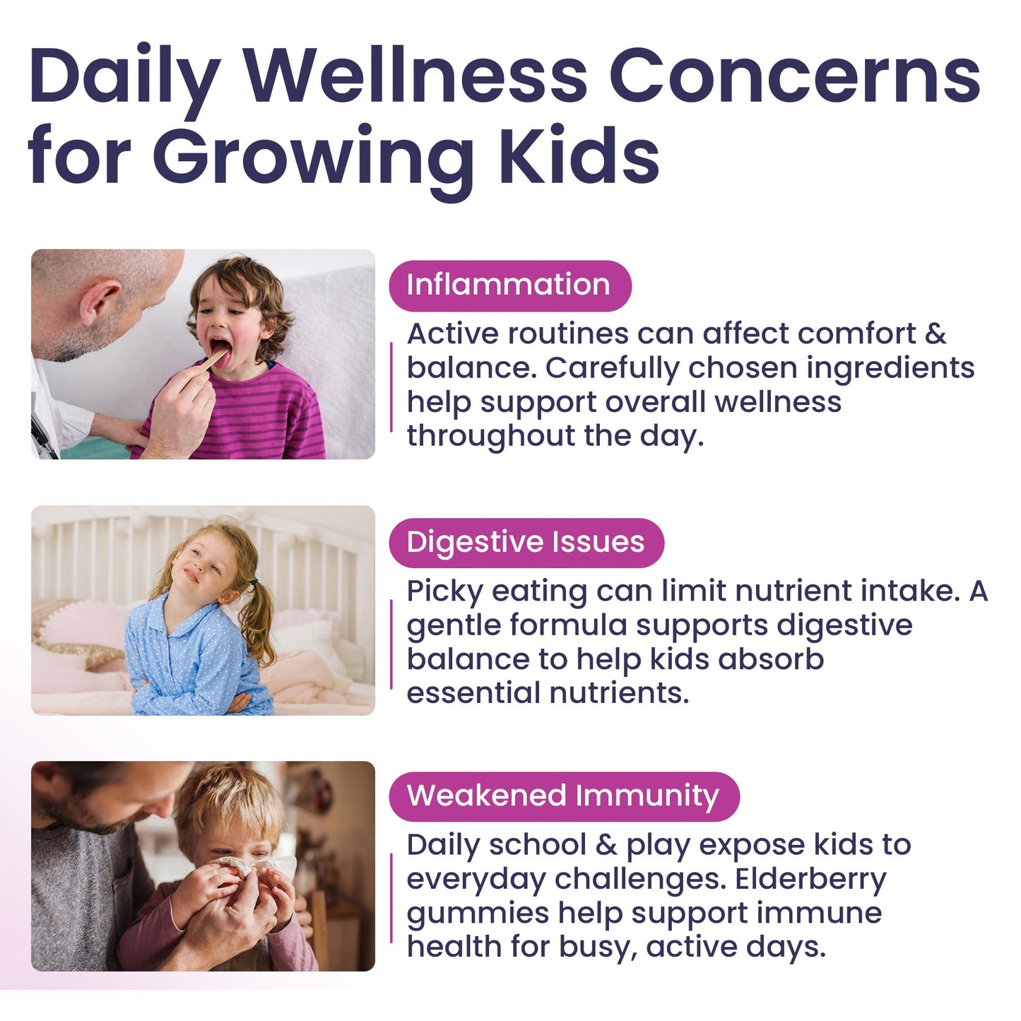 Pharmlitalia Elderberry Gummies for Kids 3 in 1 Elderberry Vitamin C and Zinc, Gummy, 60 Count