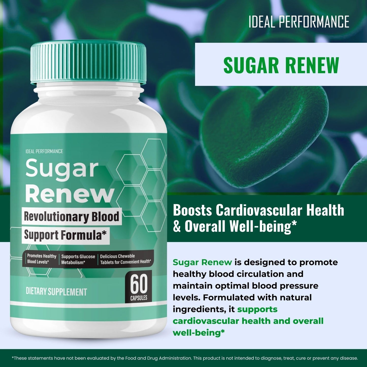 IDEAL PERFORMANCE Sugar Renew Capsules, 120 Capsules