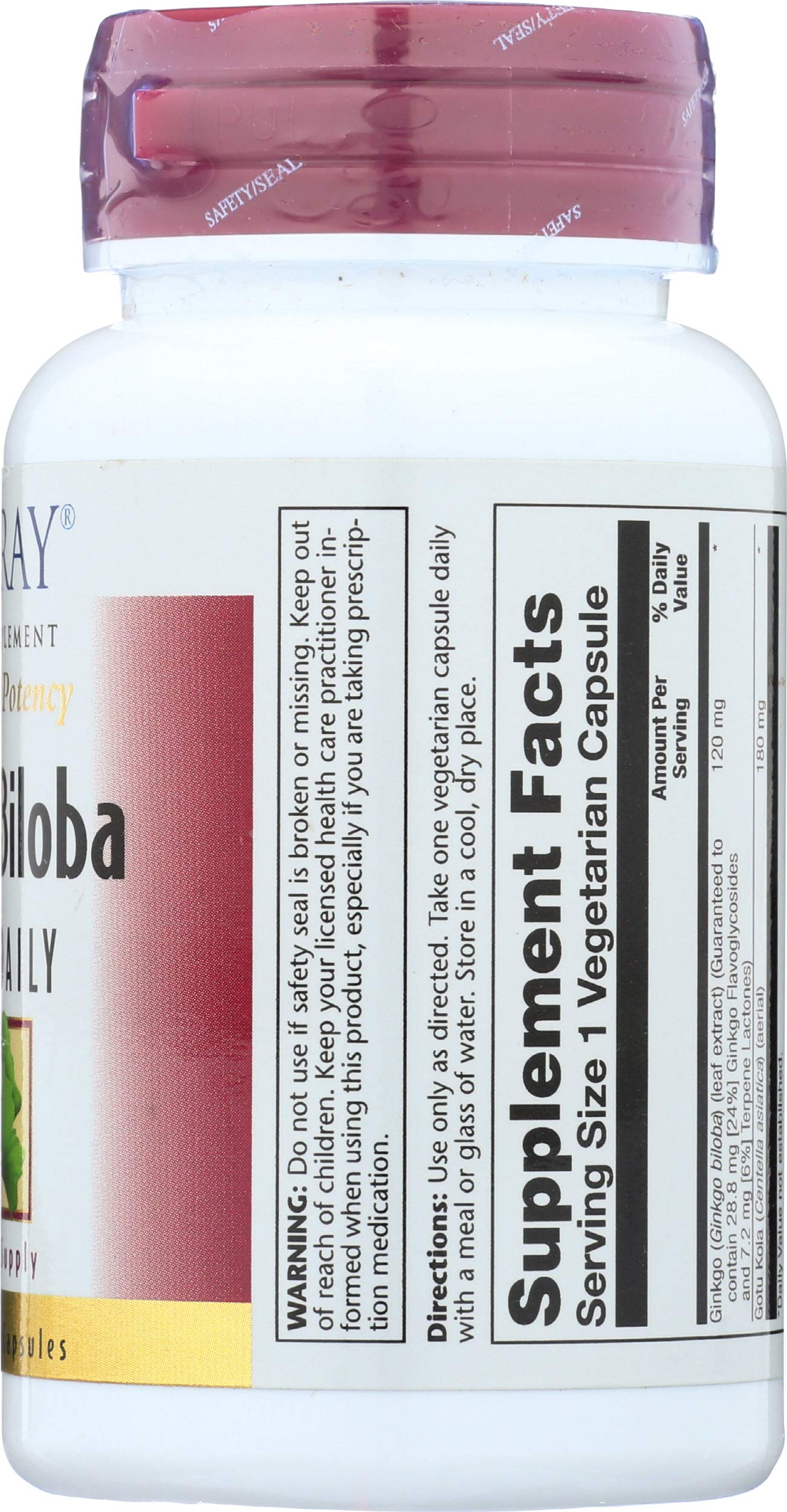 Solaray Ginkgo Biloba 1 Capsule
