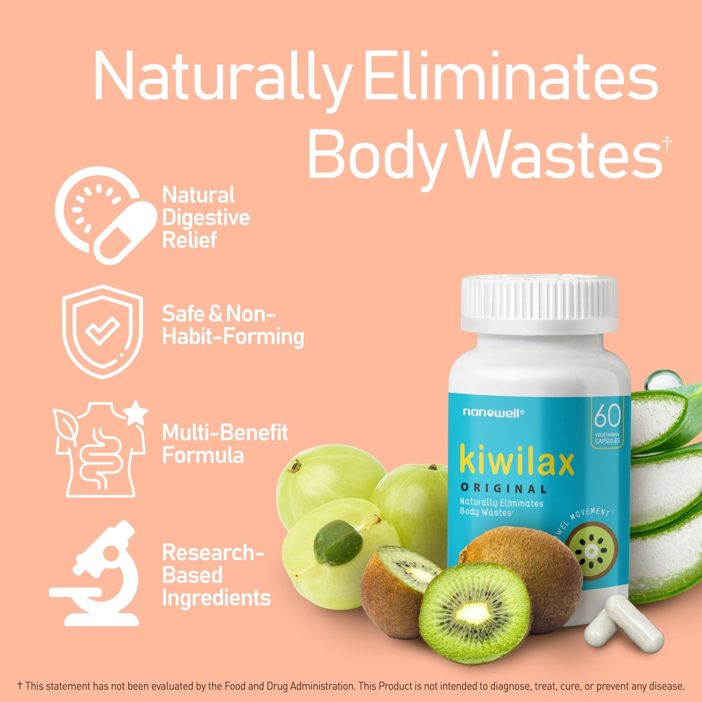 NANOWELL Kiwilax Original 60 Capsules