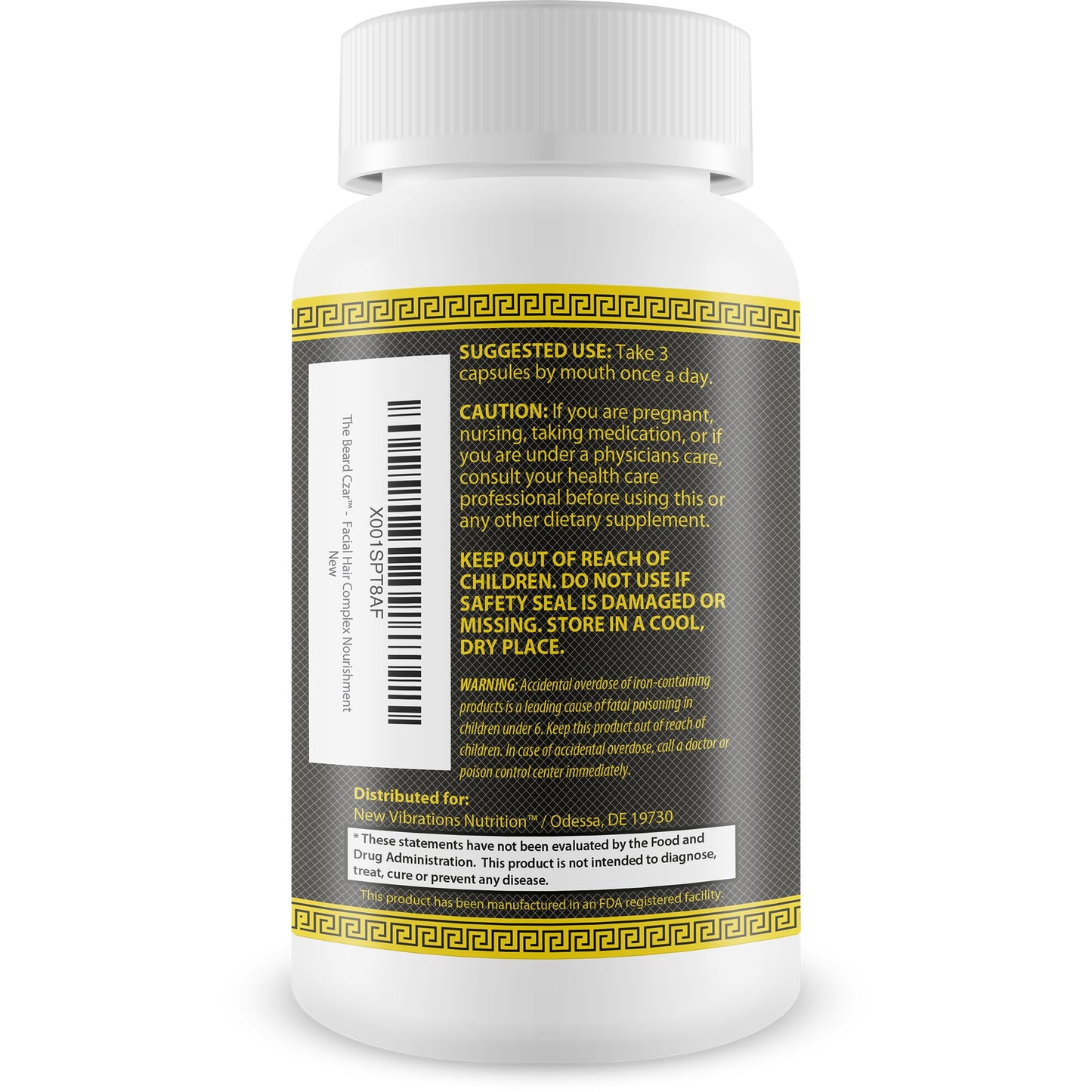 The Beard Czar Facial Hair Complex 60 Capsules