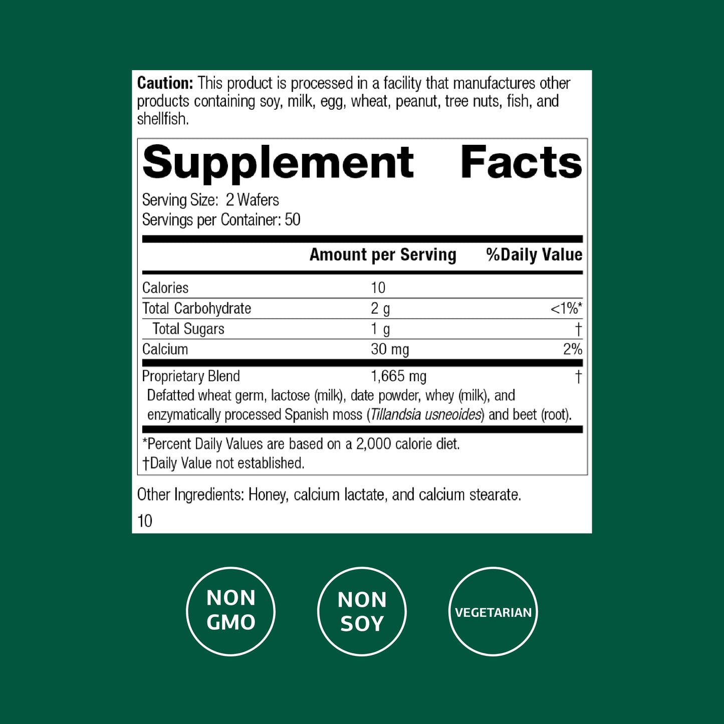 Standard Process Inc. Zymex Wafers Digestive & Gut Health - Provides pH & Intestinal Tract Support - Vegetarian & Non-Soy, 100 Tablets