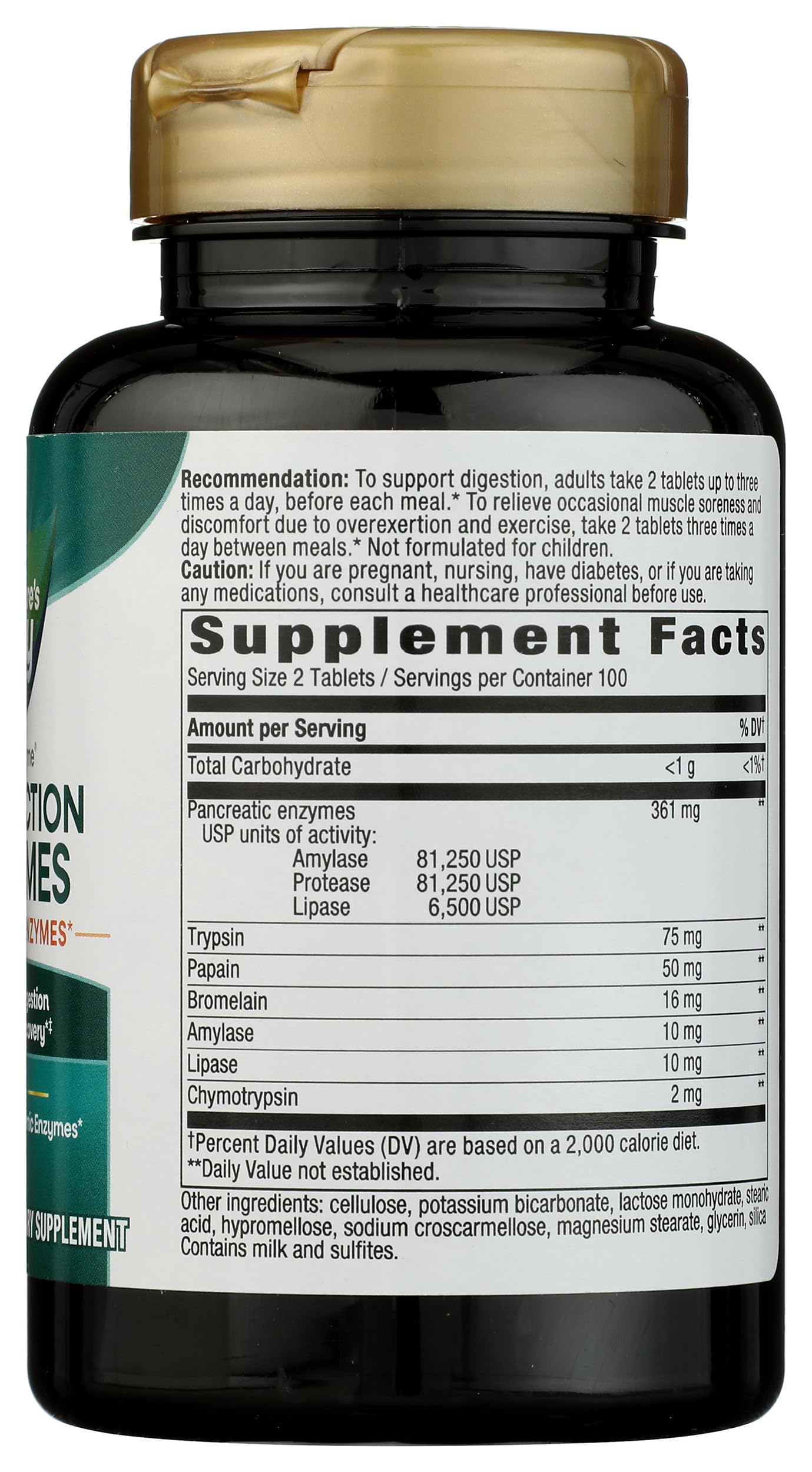Nature's Way Mega-Zyme Pancreatic & Systemic Enzymes 200 Tablets