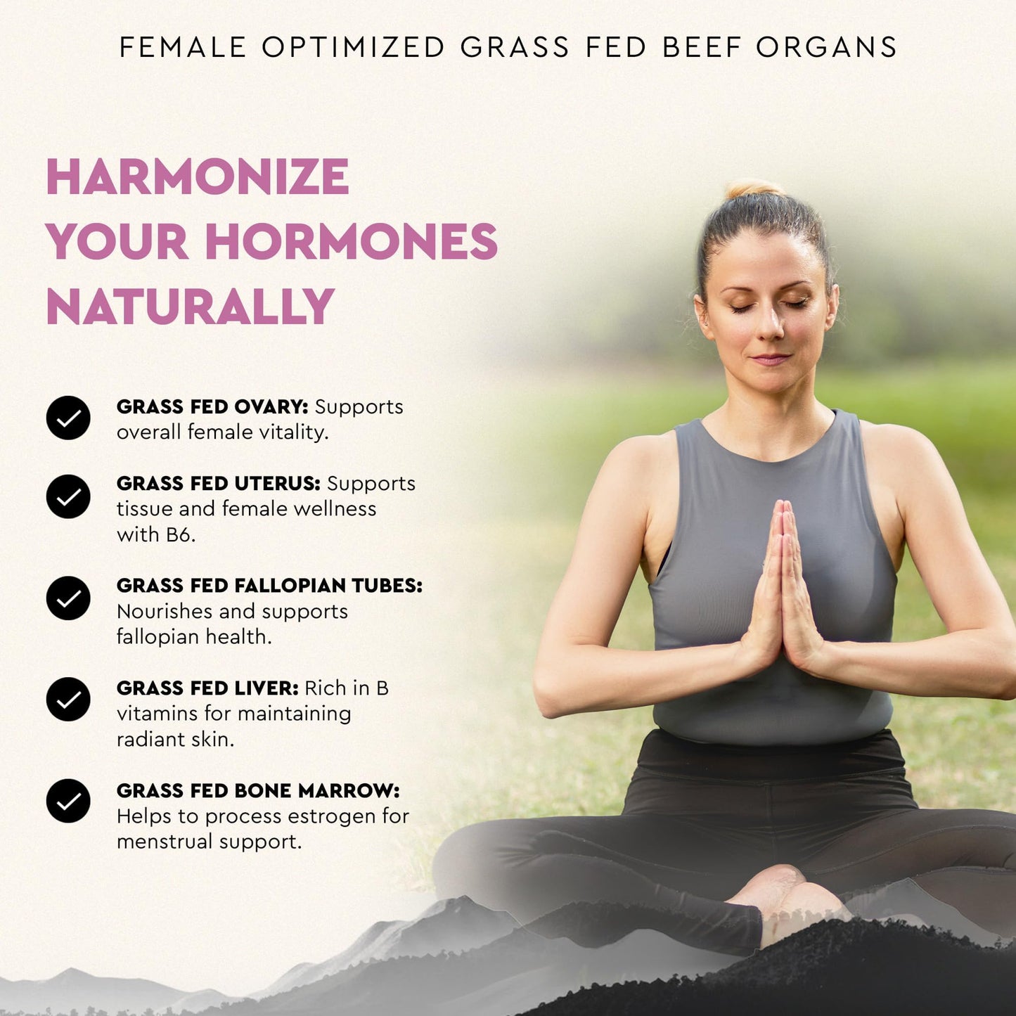 Ancestral Supplements Primal Beef Organ Supplement for Women Capsule 180