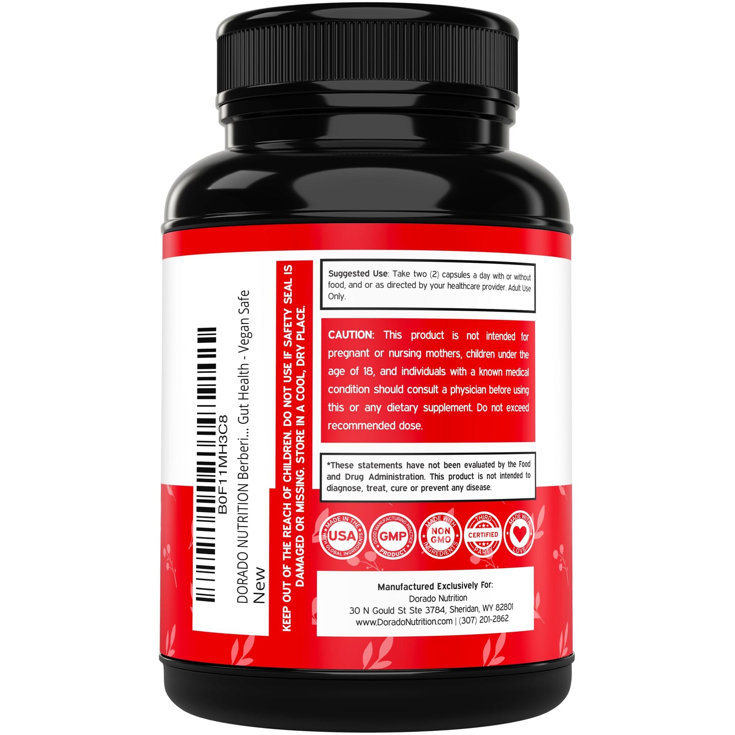 DORADO NUTRITION GLP-1 Berberine 15 Day Gut Cleanse Detox & Metabolism Support for Women & Men Capsule 30 Count