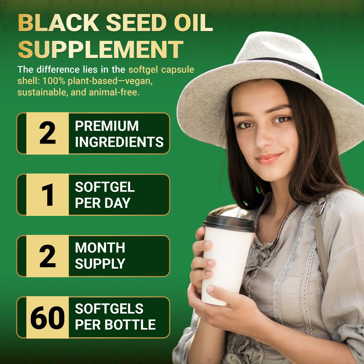 Penhoment Black Seed Oil with Oil of Oregano 550 mg Softgels, 60 Count