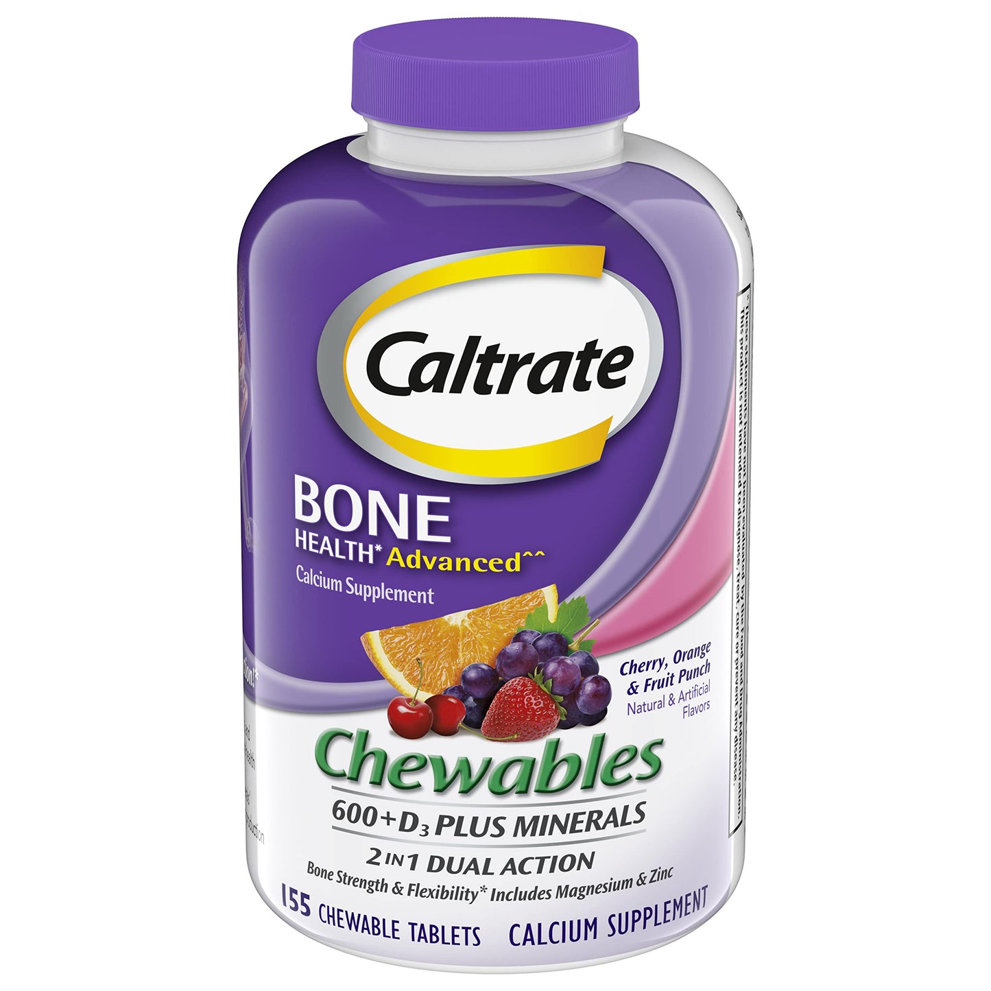 Caltrate Calcium & Vitamin D3 Supplement 600+D3 Plus Minerals Tablet, 155 Count