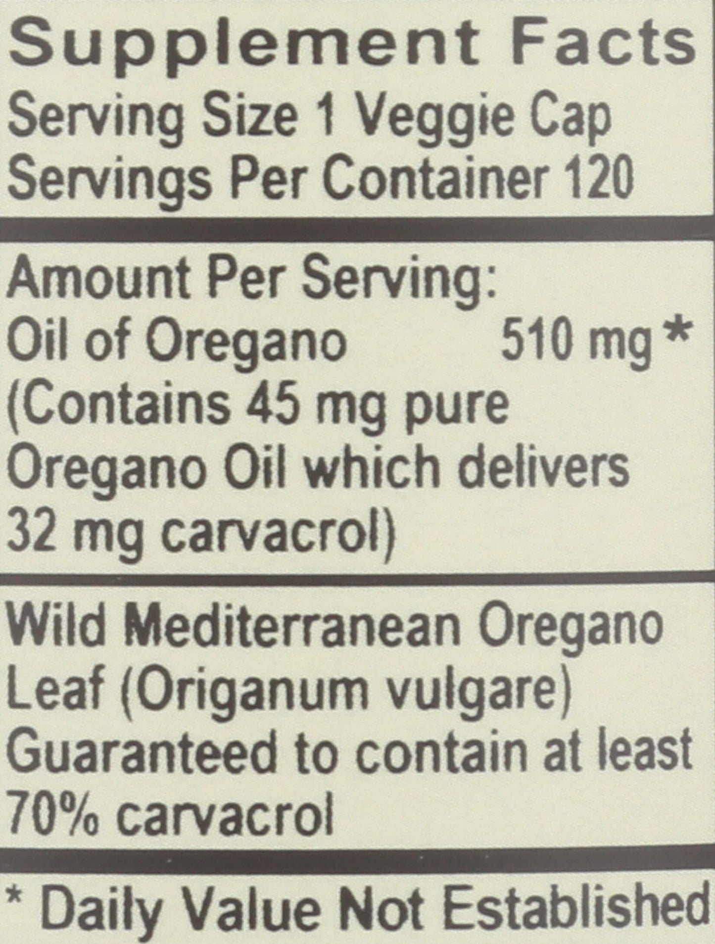 Vitality Works Oregano Oil Capsules, 120 Count