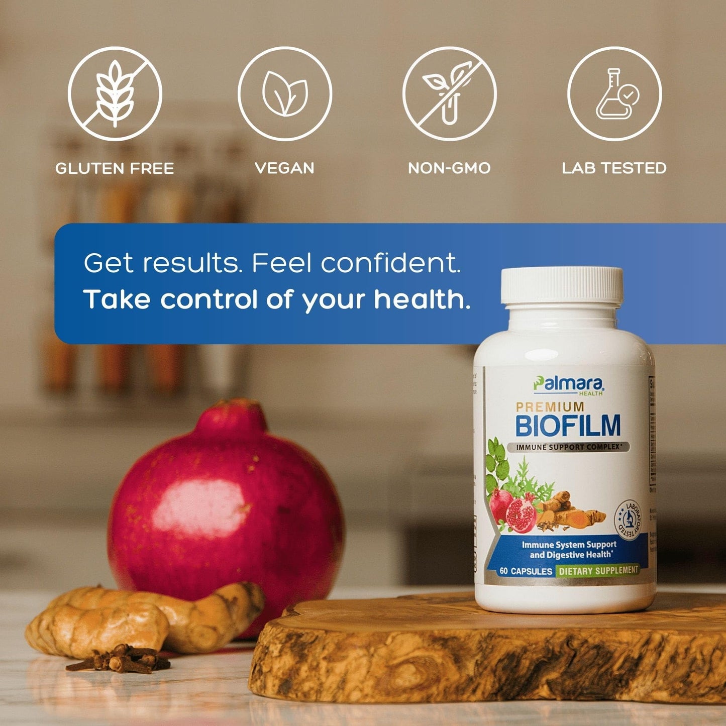 Palmara Health Biofilm Complex Premium Biofilm Formula Botanicals & Herbs Capsule 60 Count
