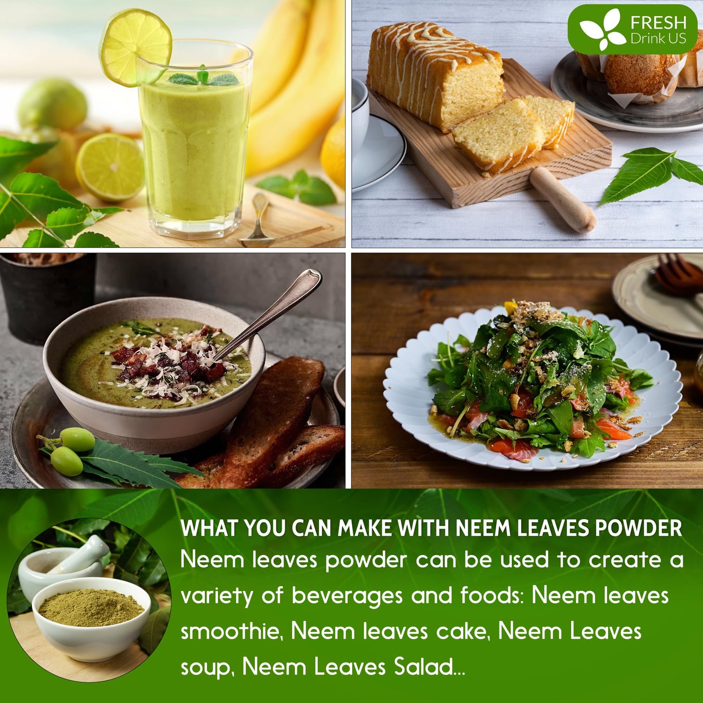 FreshDrinkUS Neem Leaf Powder 6 oz
