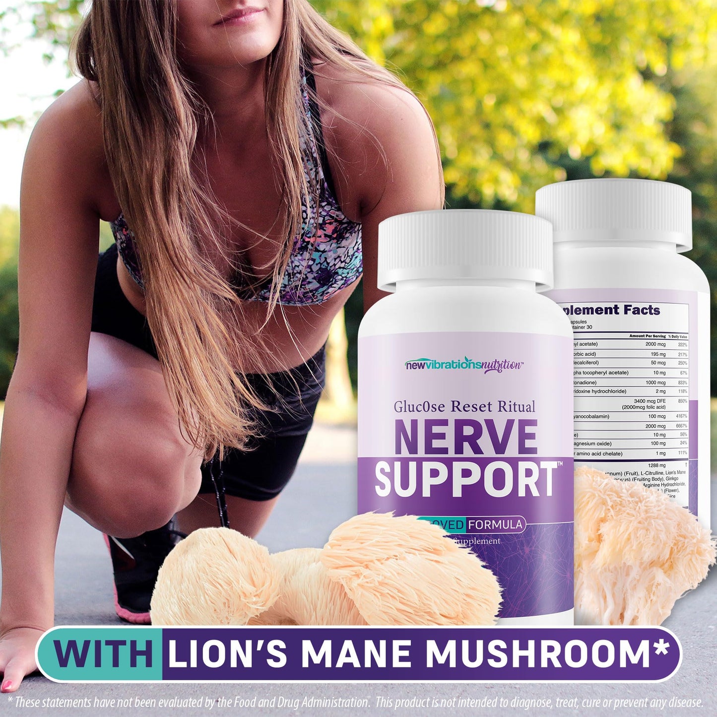 New Vibrations Nutrition Glucose Reset Ritual Nerve Support Capsule, 90 Capsules