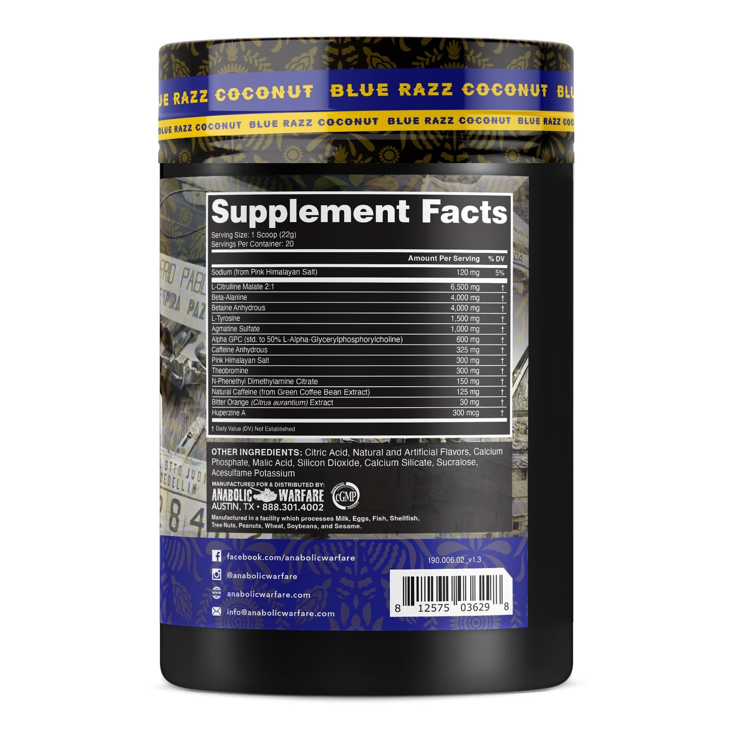 Anabolic Warfare Stim Lord Pre-Workout Powder 15.38 oz