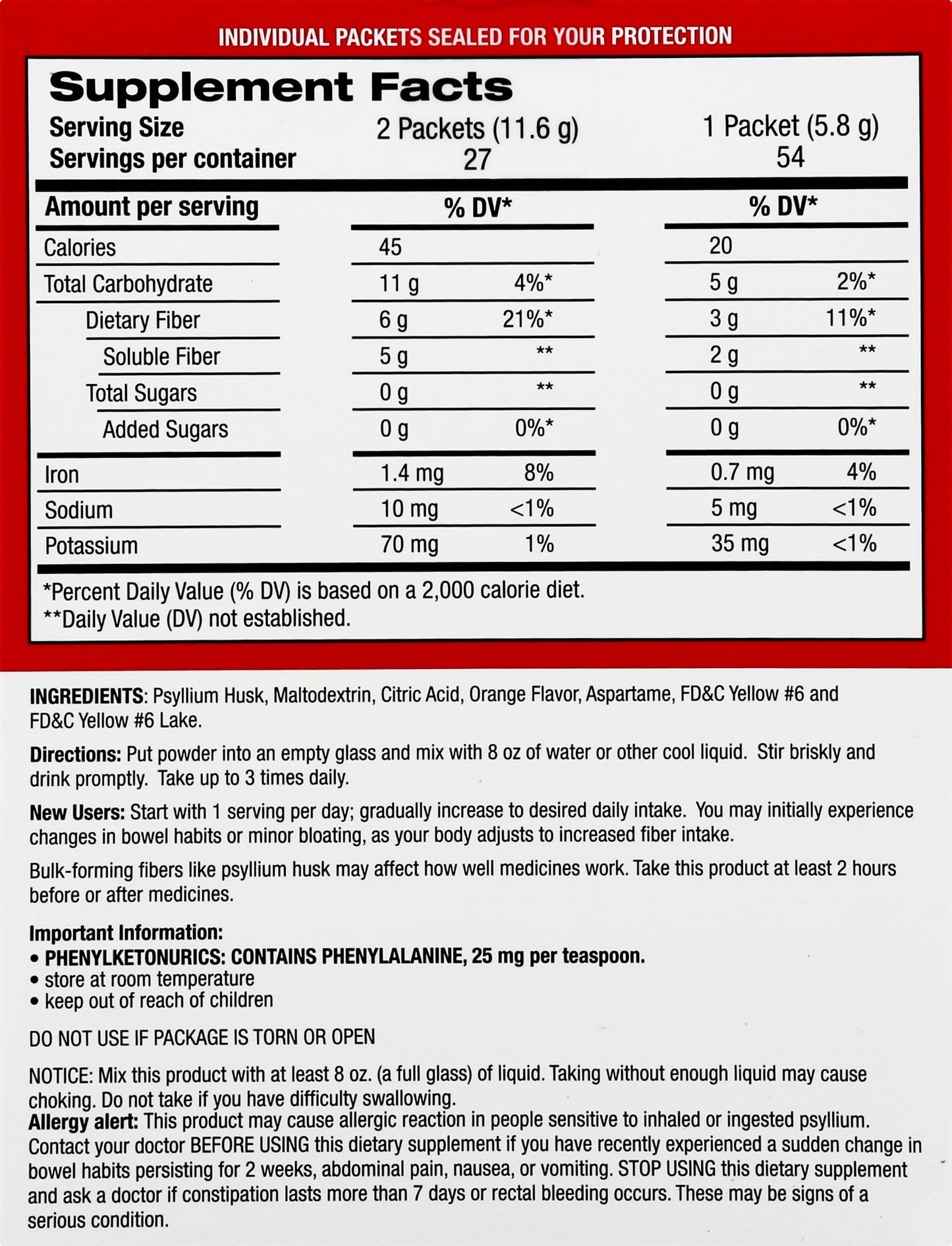 Leader Psyllium Husk Powder Supplement 4-in-1 Fiber, 13 oz