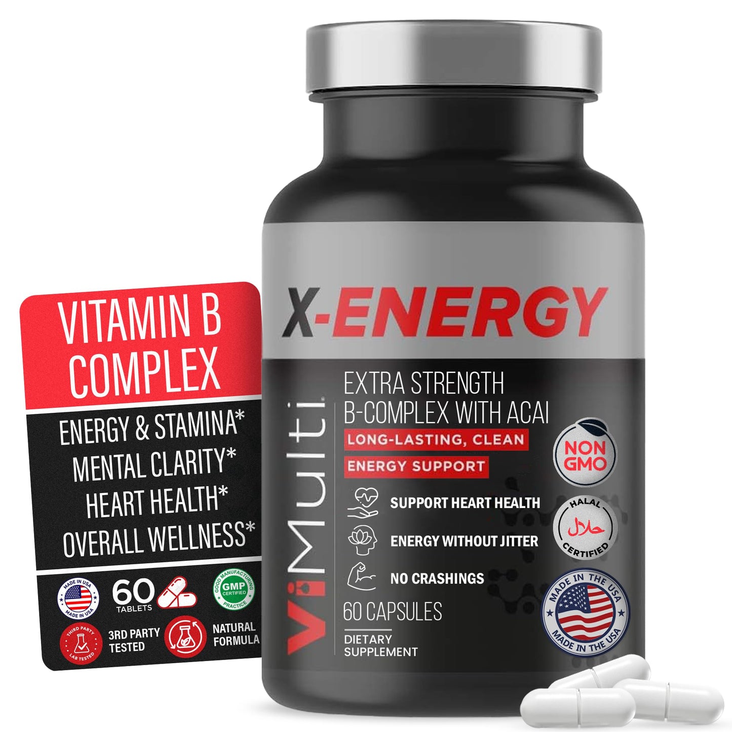 ViMulti X-Energy Vitamin B Complex Capsules, 60 Capsules