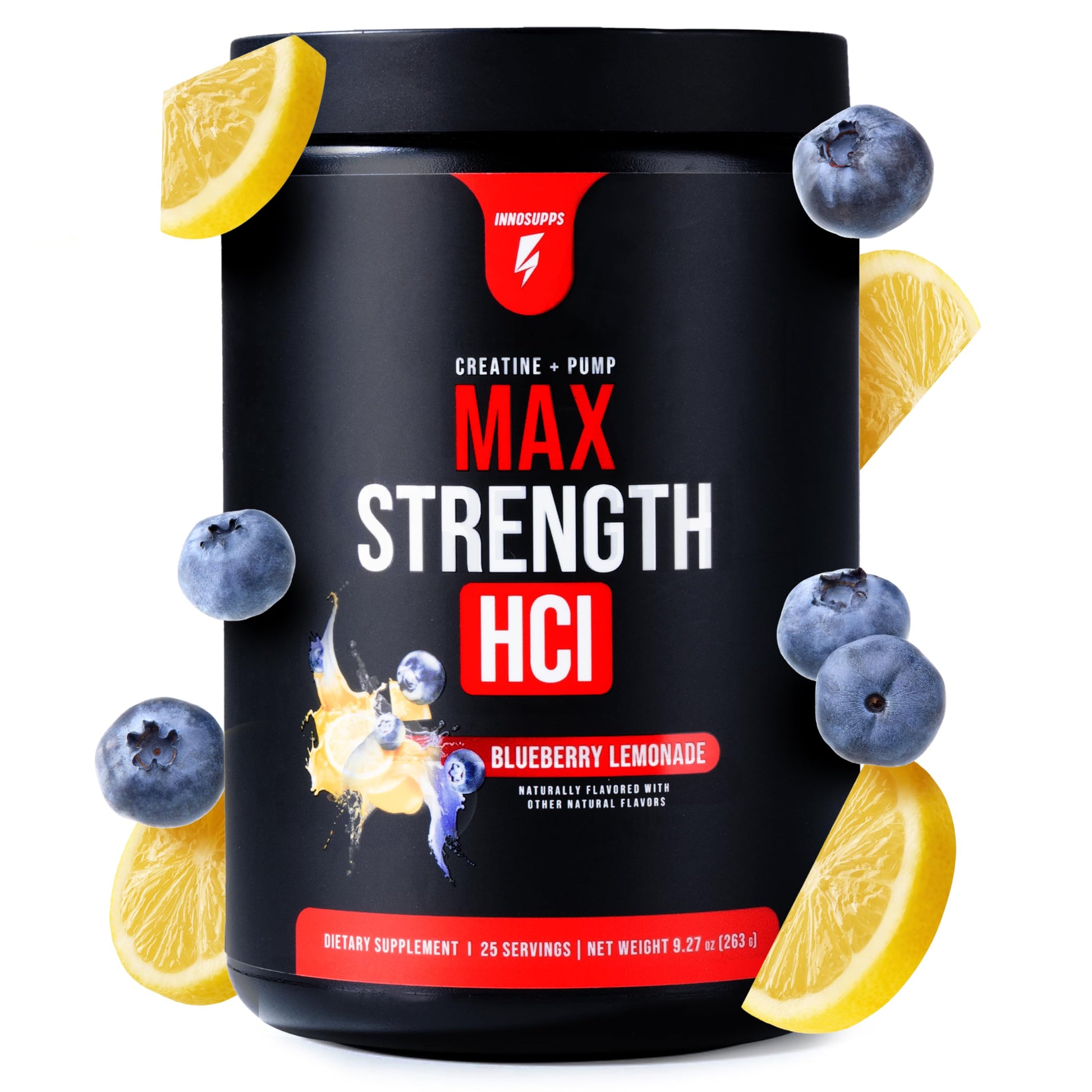 InnoSupps Max Strength HCl Pre Workout Creatine HCl Powder 7.2 oz