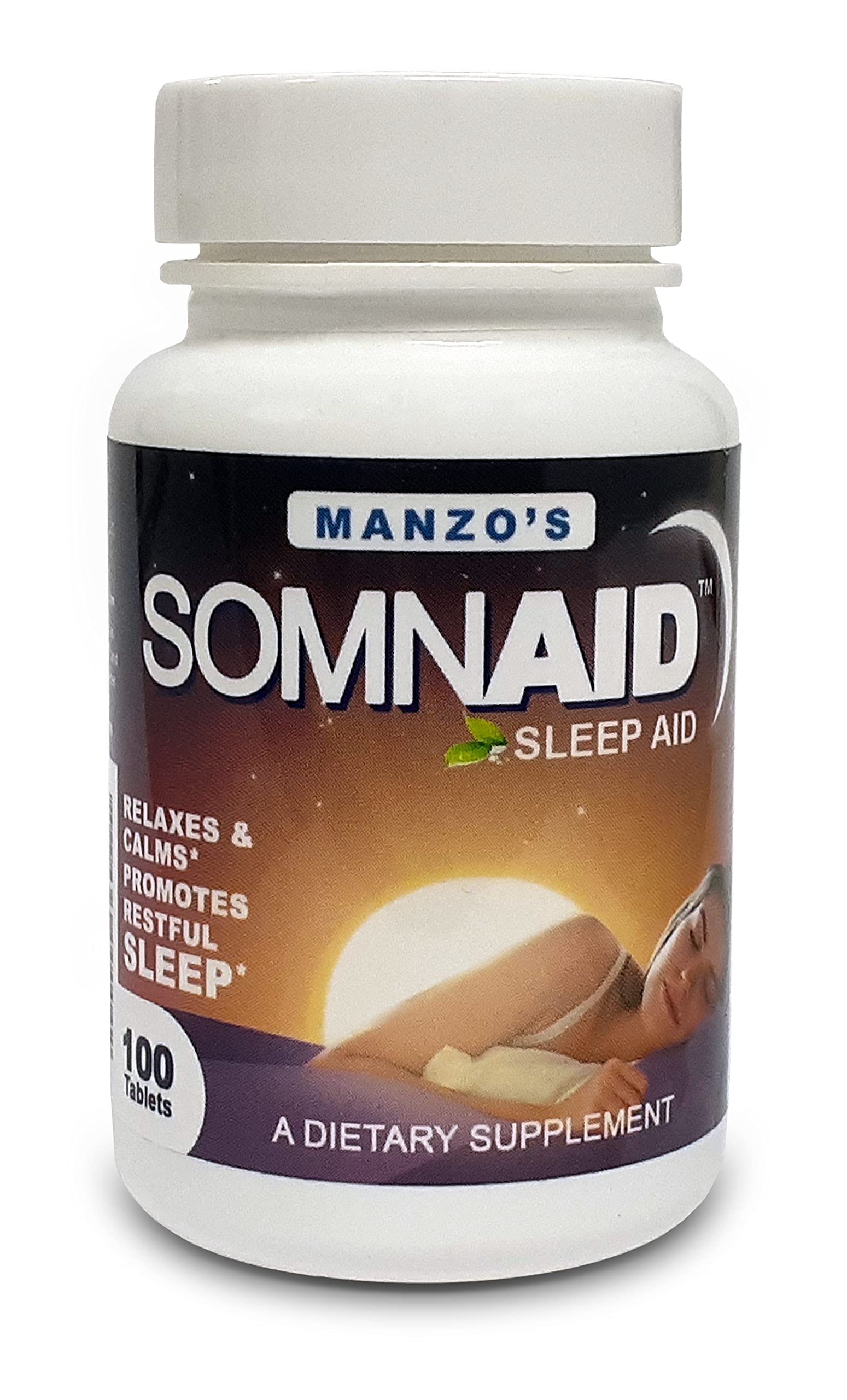 Manzo Pharmaceuticals, LLC Somnaid Natural Nighttime Sleep Aid Tablet 100