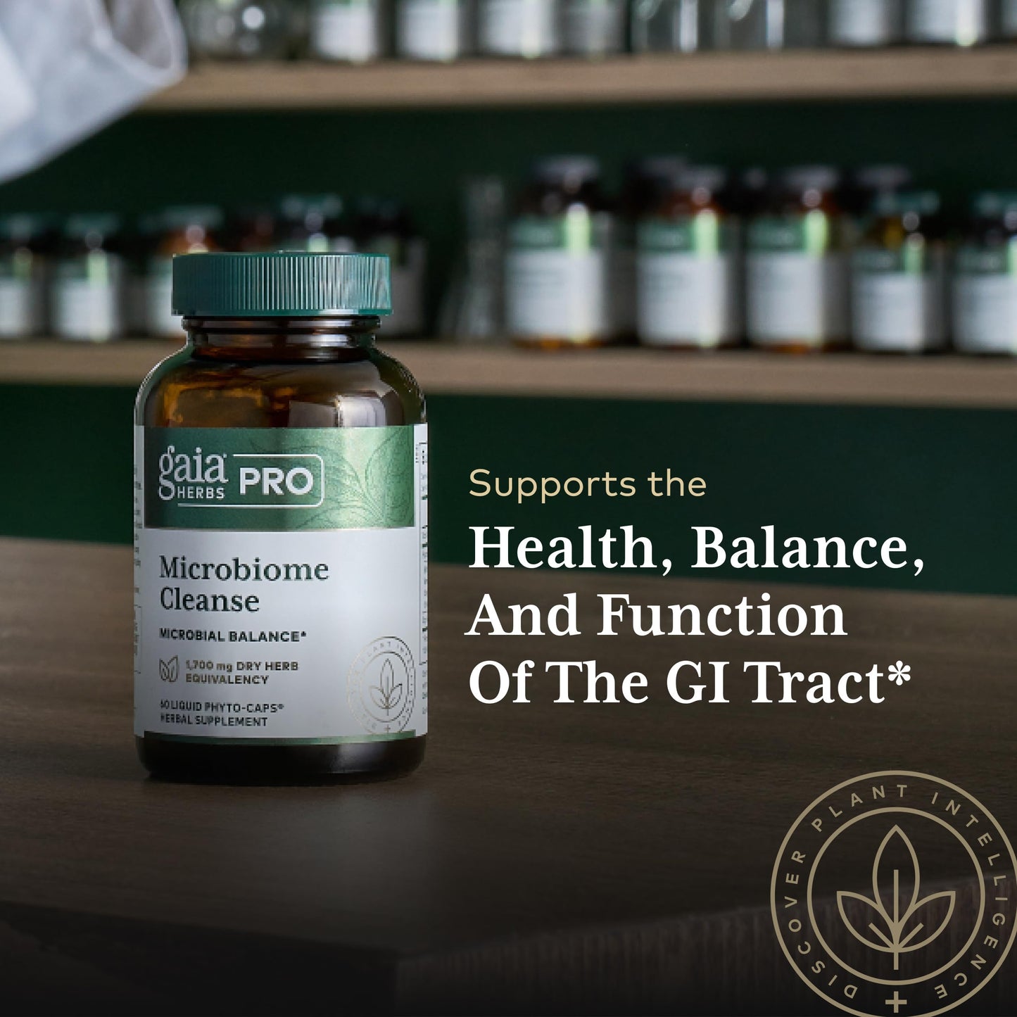 Gaia Herbs Pro Microbiome Cleanse Digestive Health Support Supplement with Oregano Leaf, Peppermint Leaf Essential Oil & Sweet Wormwood, 60 Capsules