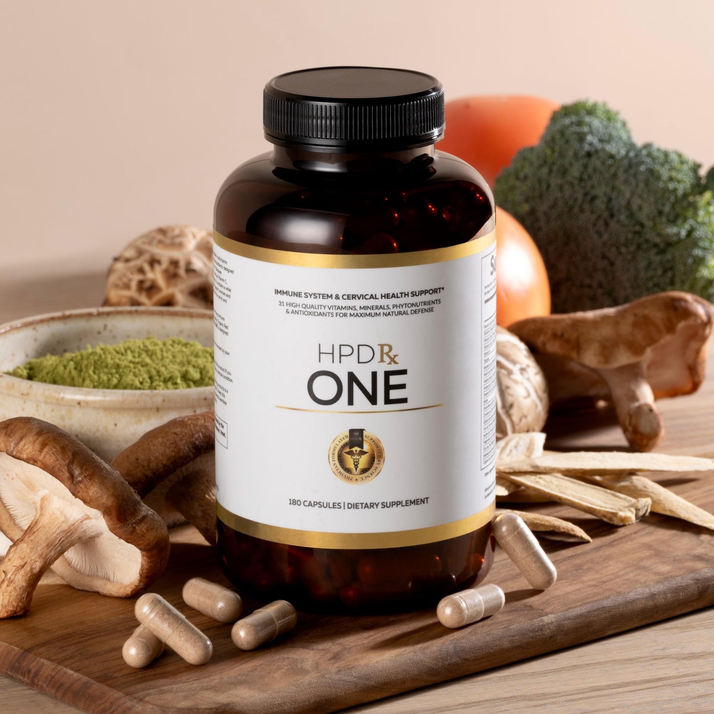 HPD Rx ONE Physician Formulated Immune Support Supplement Capsules 360