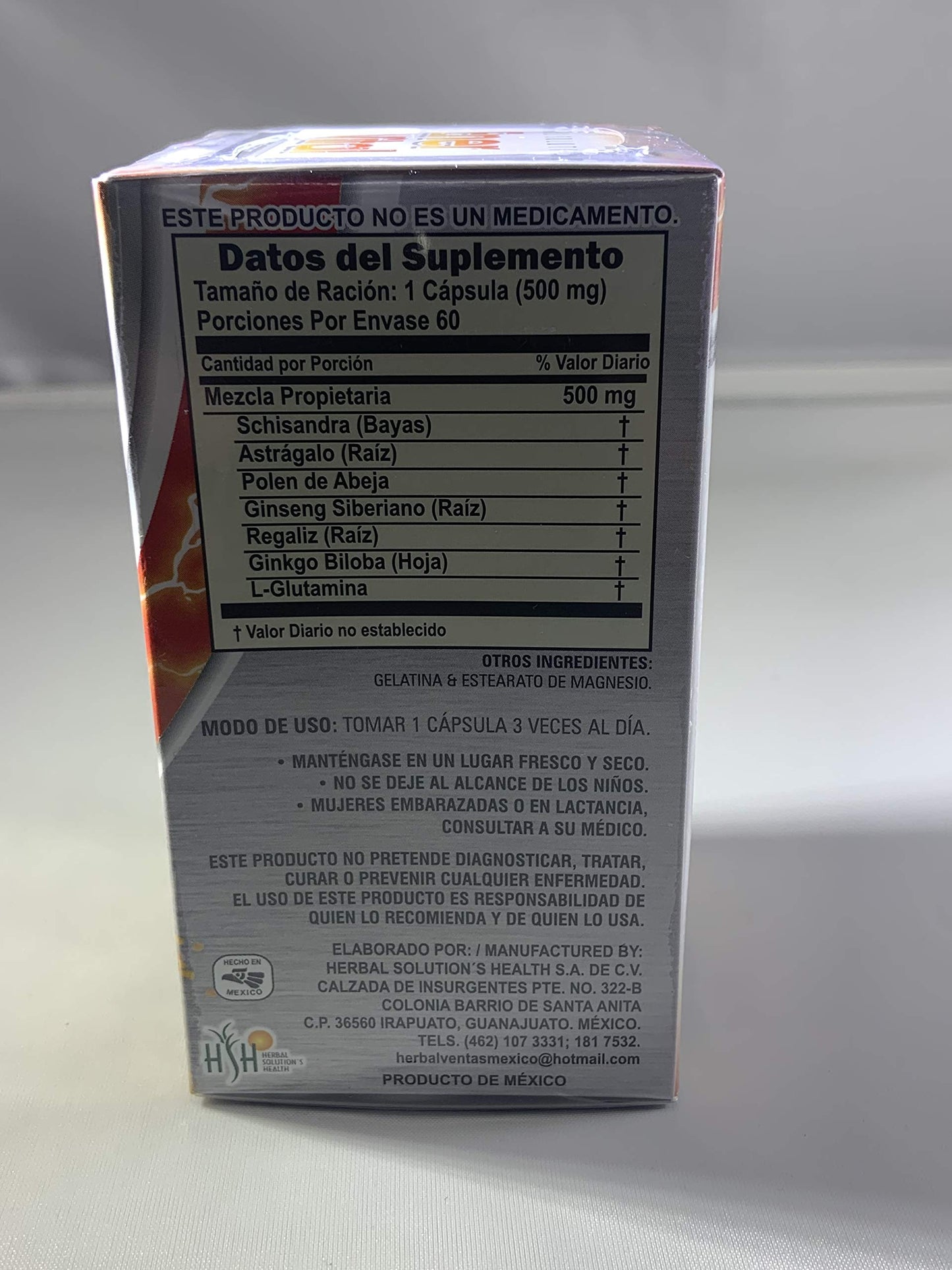 Herbal Solutions Ener Vital Capsules, 60 Capsules