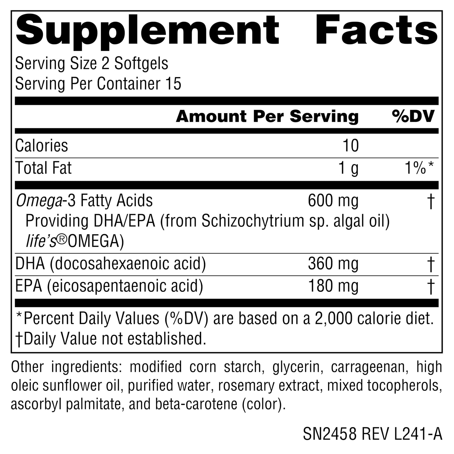 Source Naturals Vegan Omega-3s, Non-Fish EPA-DHA, for Heart and Brain Health Support Softgels 30