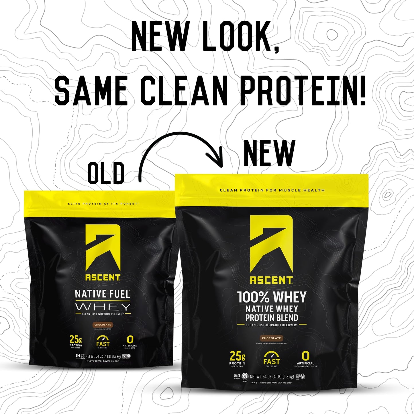 Ascent 100% Whey Protein Powder - Post Workout Whey Protein Isolate, Chocolate, 64 Servings