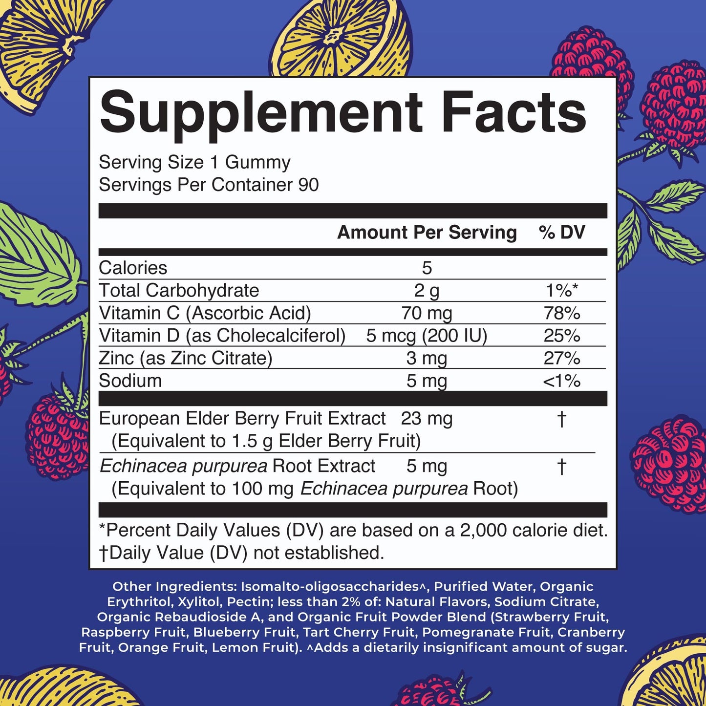 MARYRUTH'S Sugar Free Immunity Gummies 90 Count