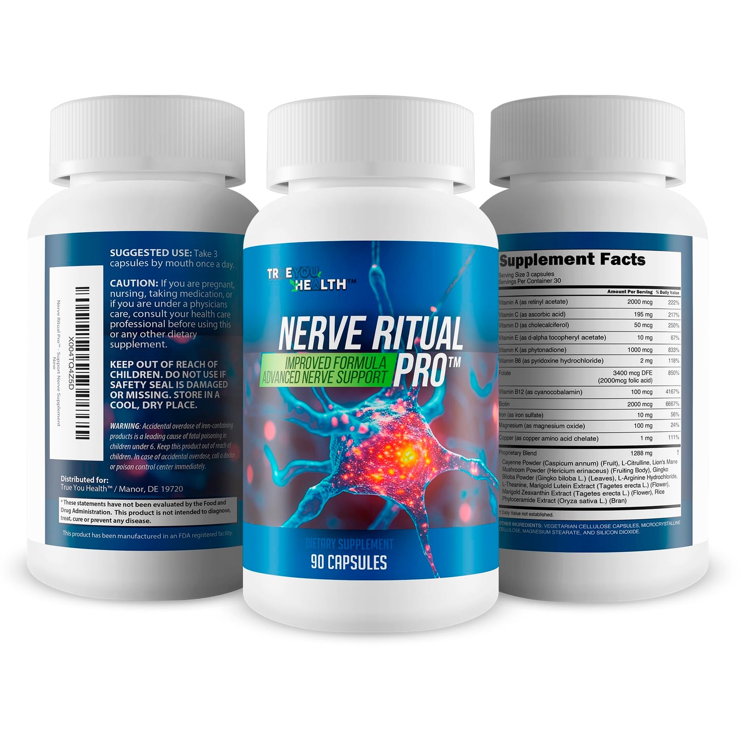 True You Health Nerve Ritual Pro Capsule 90 Count