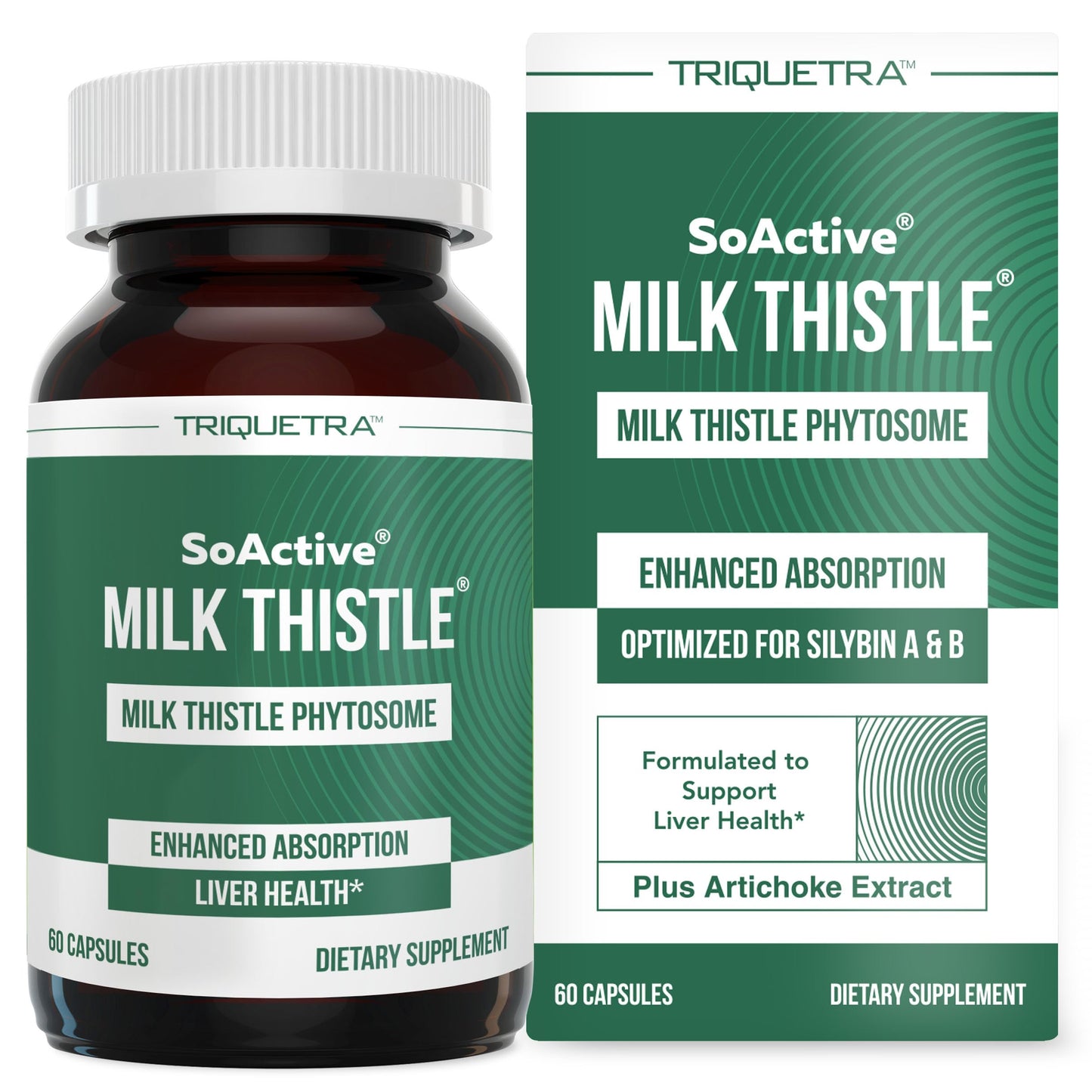 Triquetra Health SoActive Milk Thistle Capsules, 60 Count