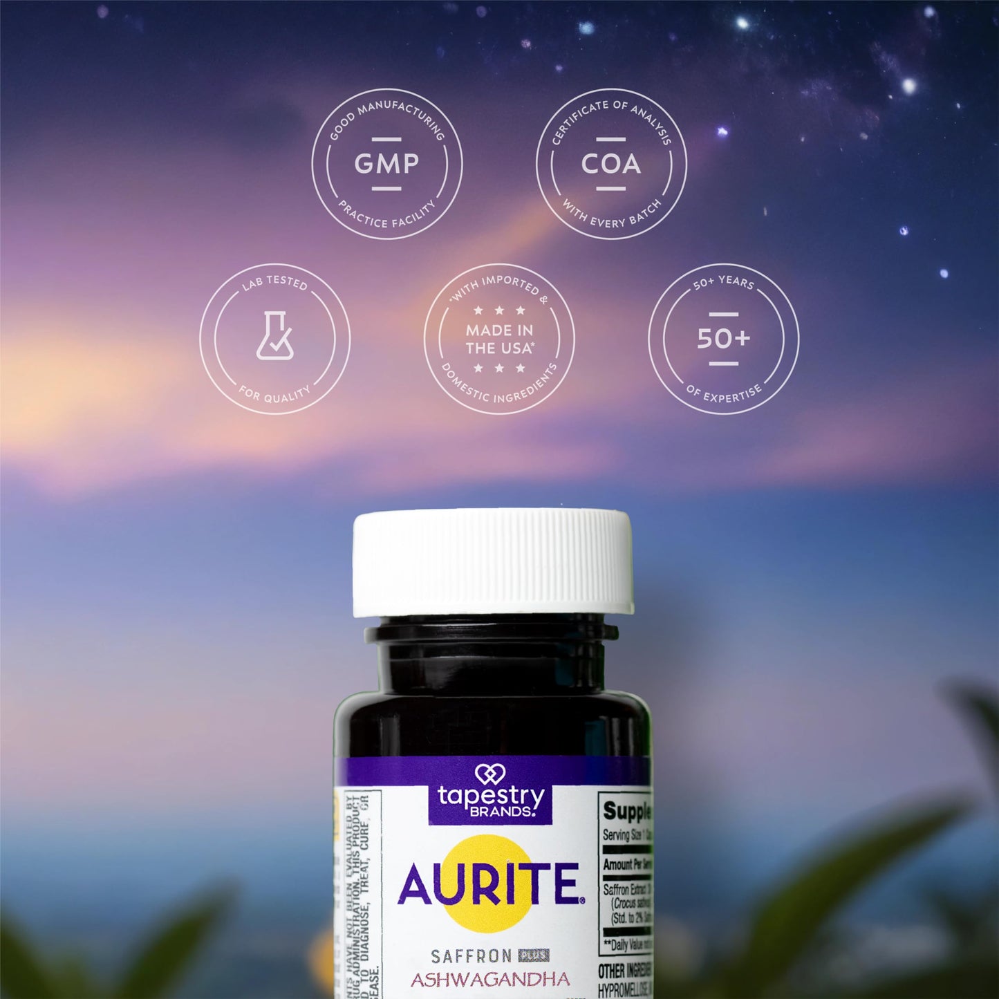 Aurite Saffron Supplement Capsule 60 Count