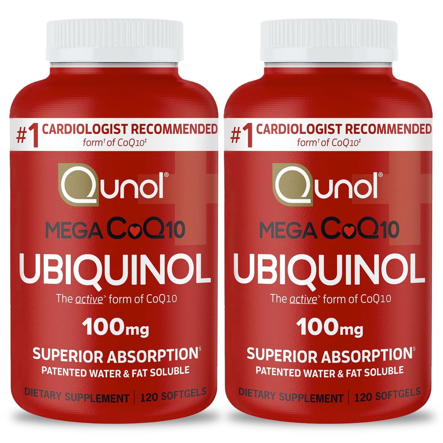 Qunol Mega Ubiquinol CoQ10 100mg Softgels 240 Count