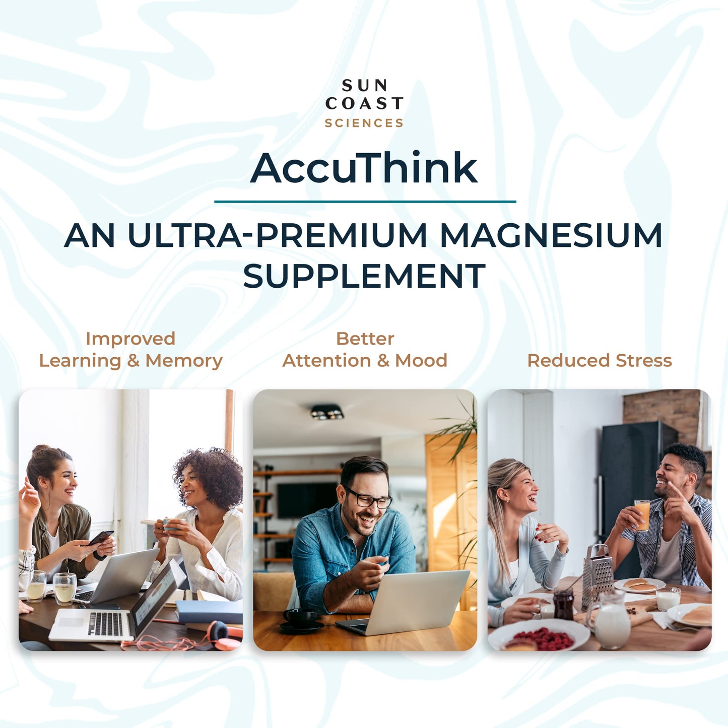 Sun Coast Sciences AccuThink Patented Magnesium Brain Powder 2.64 oz