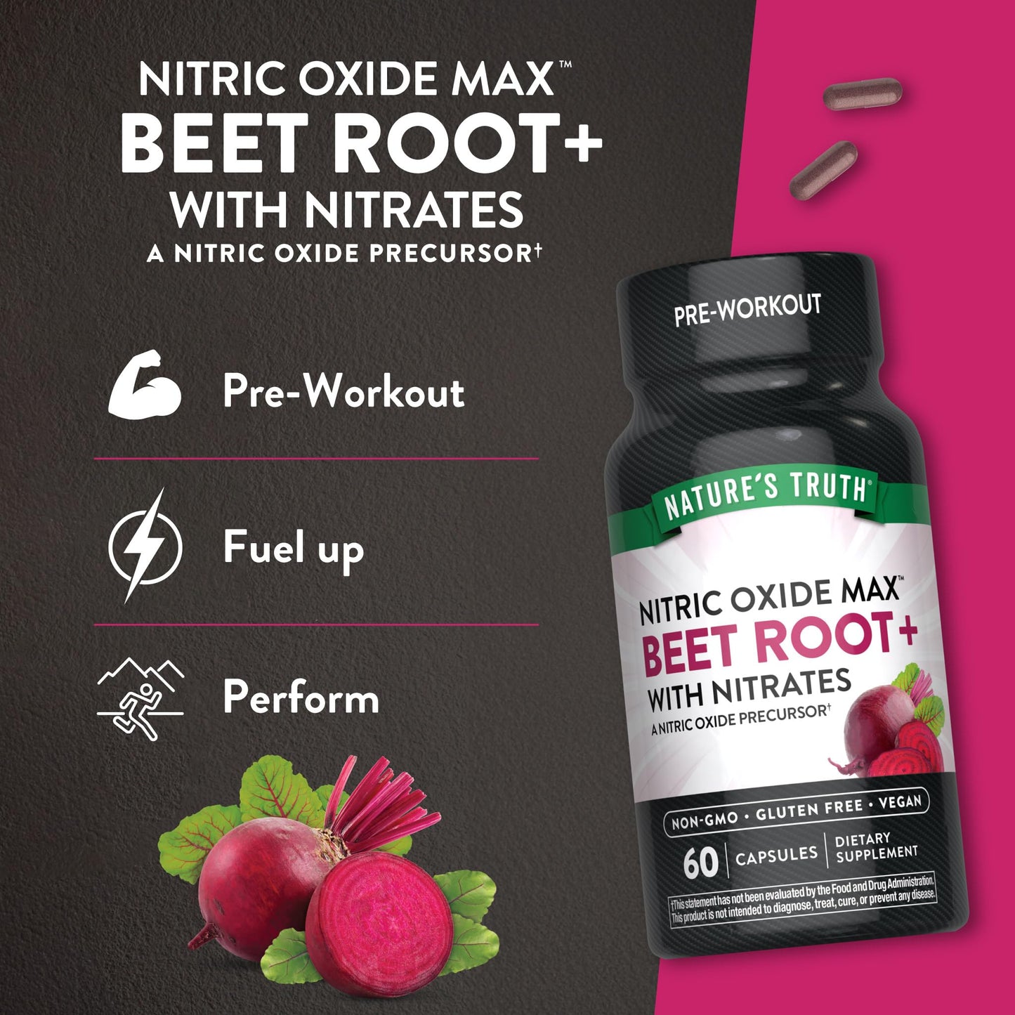 Nature's Truth Beet Root Capsule 60 Count