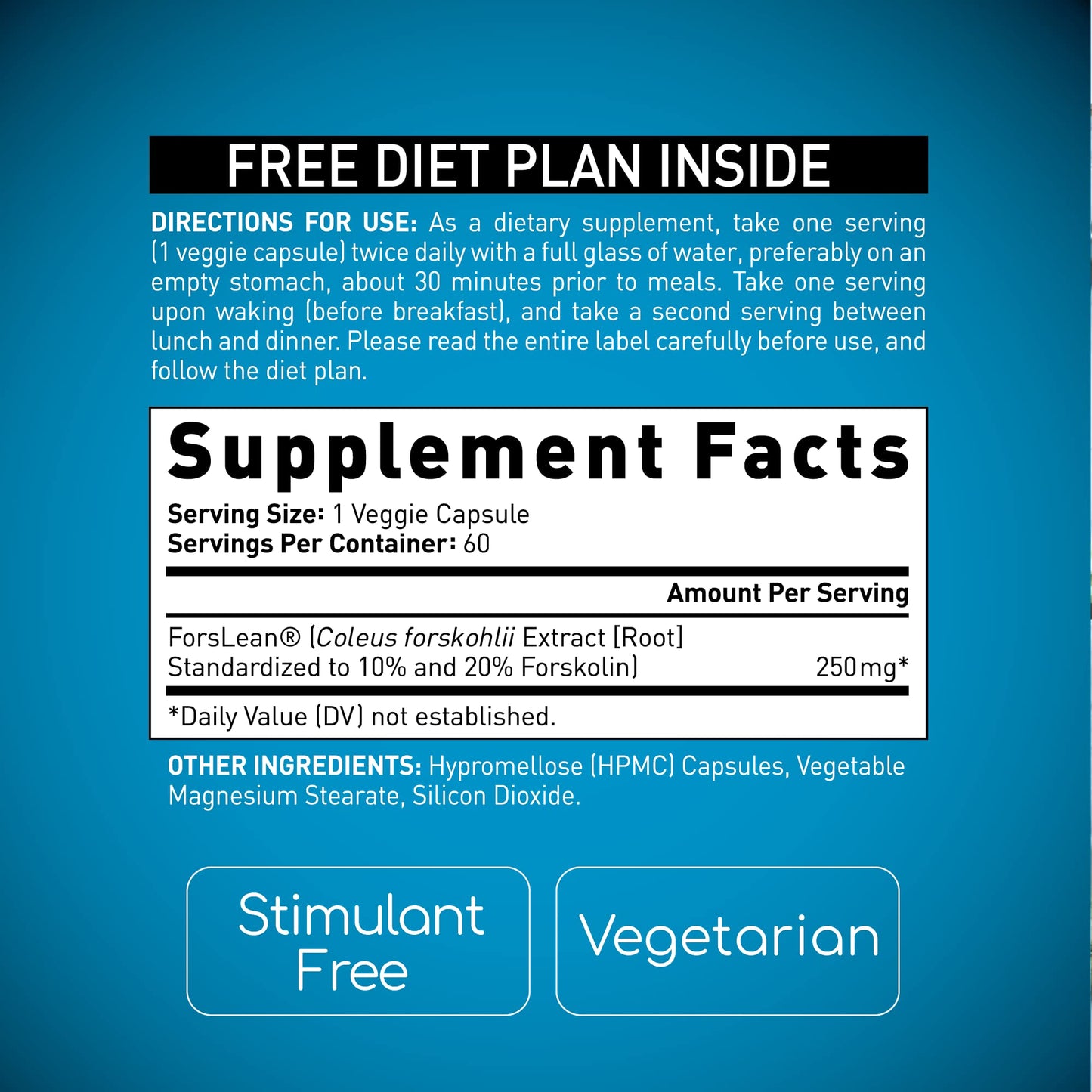 BioGenetic Laboratories Forskolin Lean & Tone Capsules, 60 Count