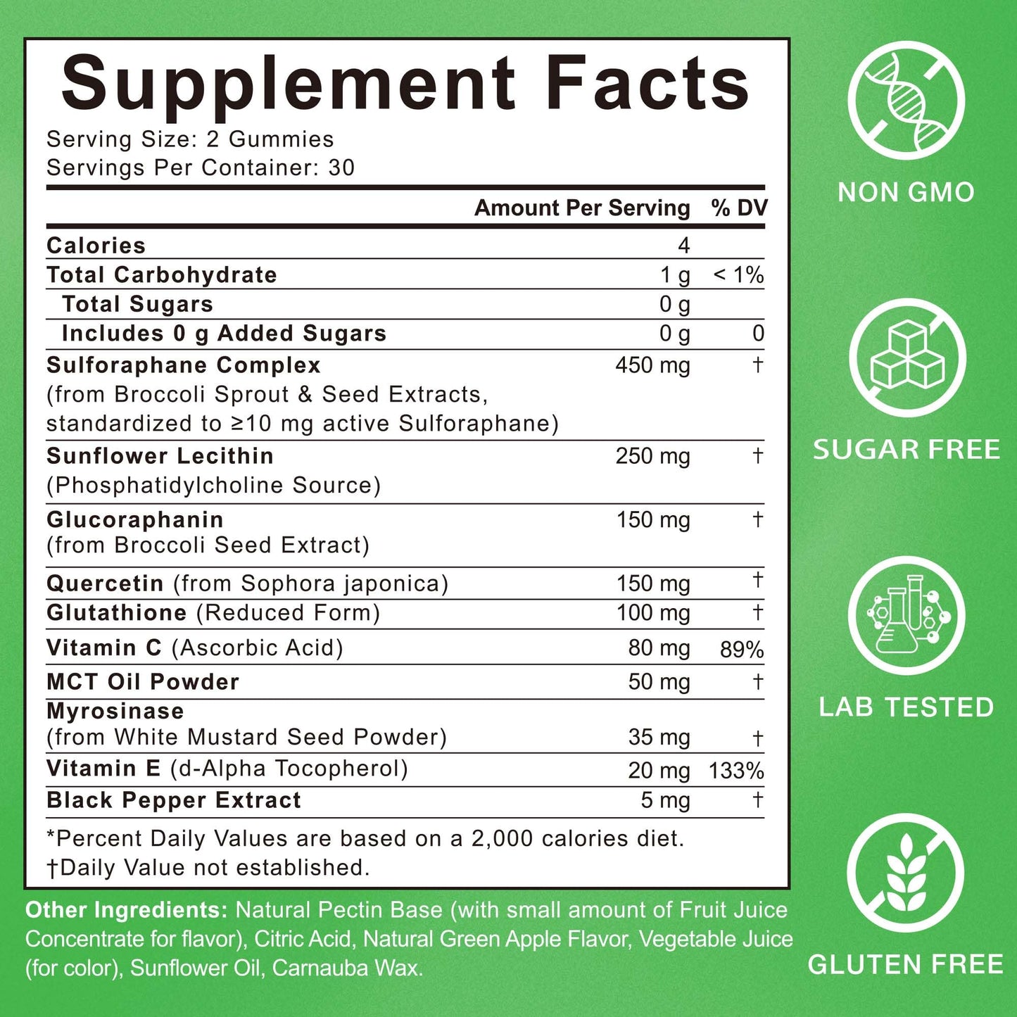 NUTRATASTE HEALTHIER CHOICE RICHER TASTE Liposomal Sulforaphane Supplement 450mg Gummy, 60 Gummies