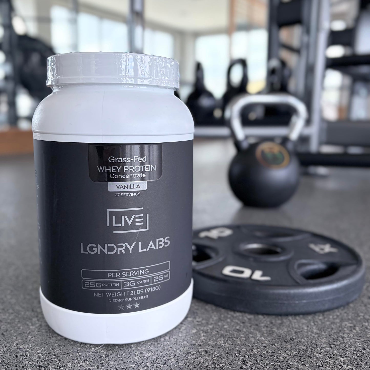 LIVE LGNDRY LABS Grass-Fed Vanilla Whey Protein Powder, 32 Servings