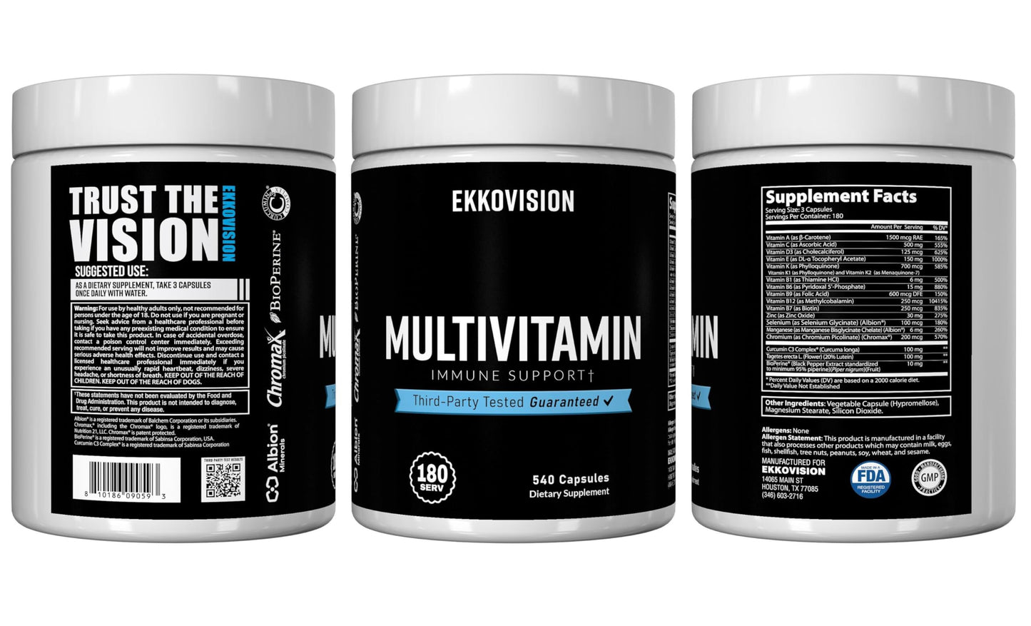 Ekkovision Multivitamin Capsule 540 Count