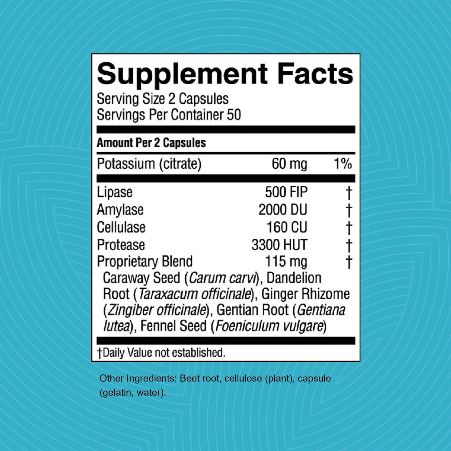 Nature's Sunshine Hi-Lipase Capsules 100