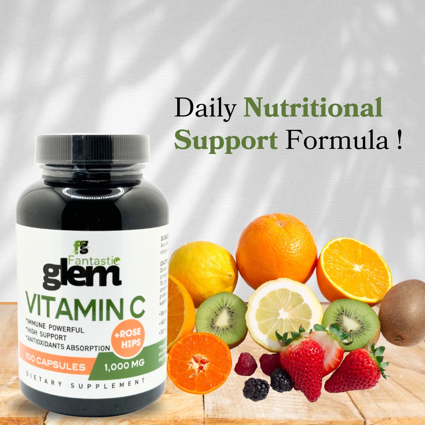 Fantastic Glem Vitamin C 1000mg Capsules, 100 Count