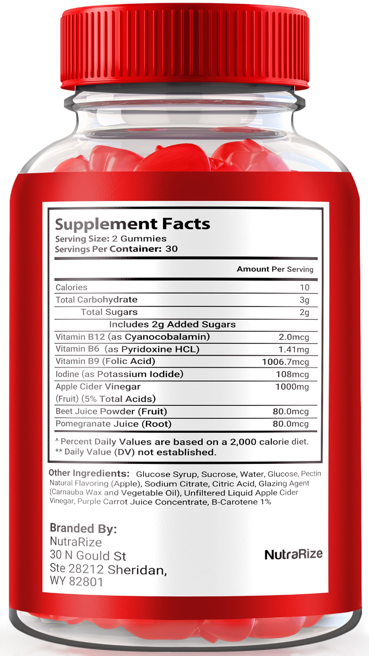 NutraRize Keto Burner Keto ACV Gummies, 60 Gummies