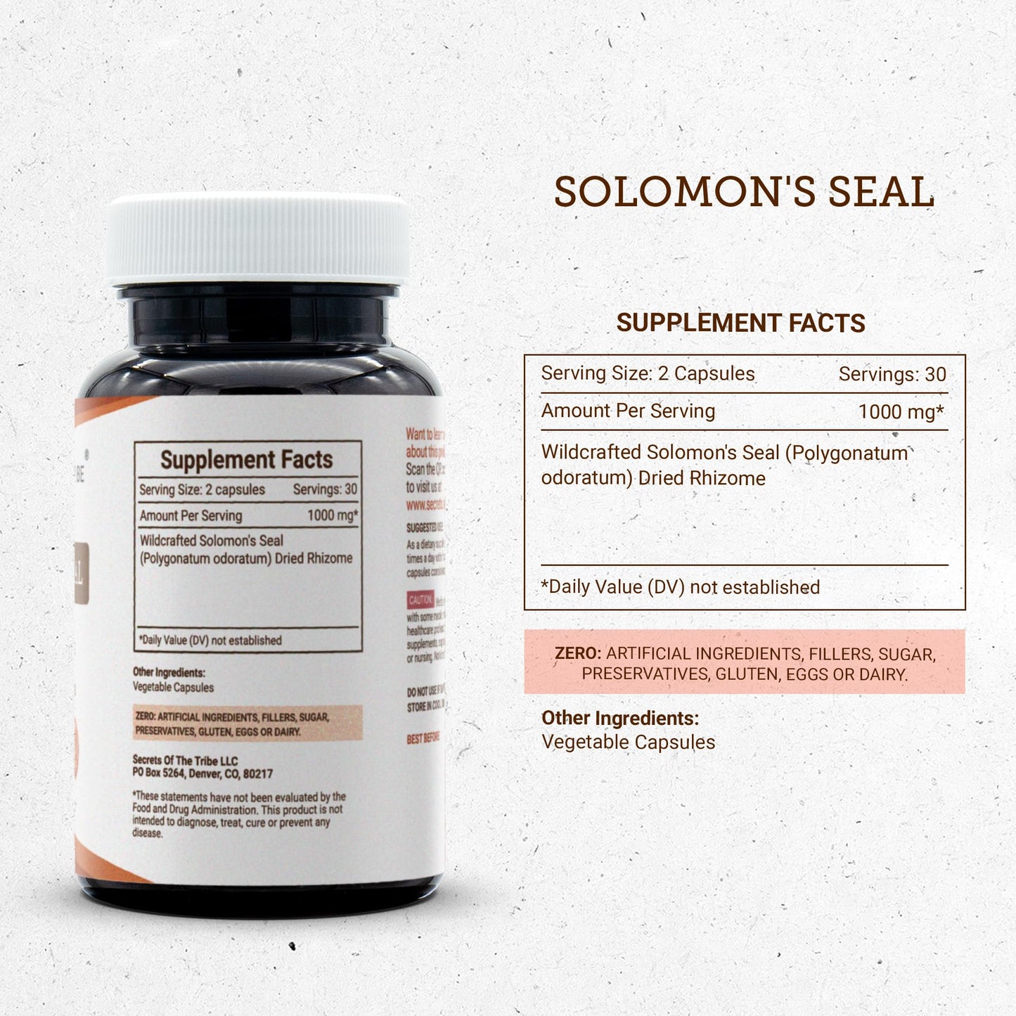 Secrets of the Tribe Solomon's Seal 60 Capsules