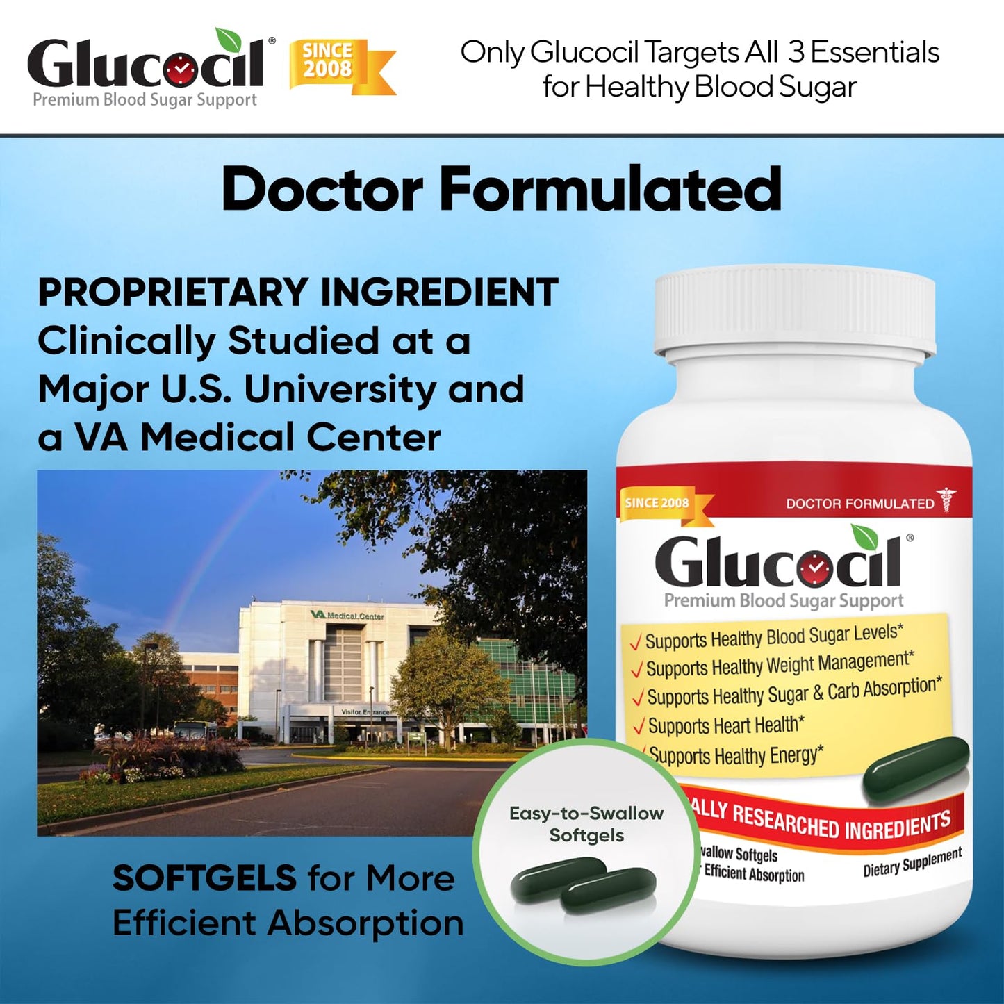 Glucocil Softgels 3 Count