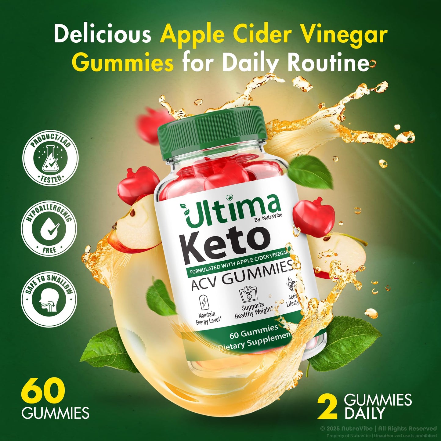 NutraVibe Ultima Keto ACV Gummies 120 Gummies