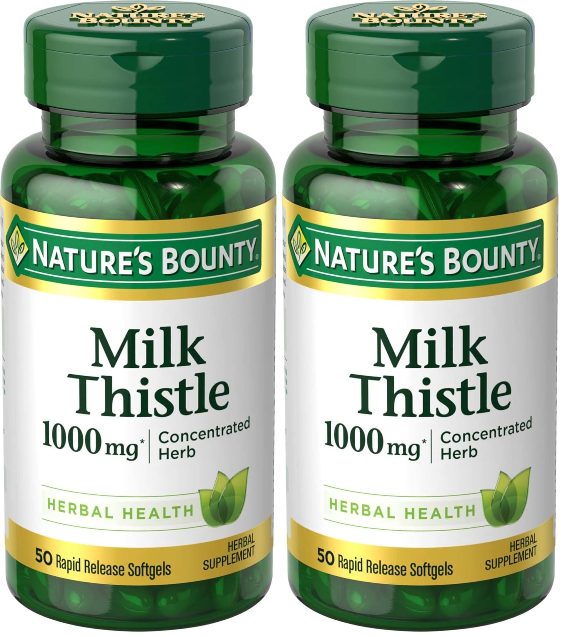 Nature's Bounty Milk Thistle Softgels 1000mg, 100 Count