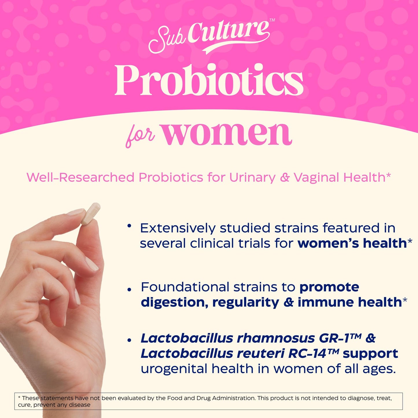 Enzymedica SubCulture Probiotic for Women 50 Billion CFU, 30 Capsules
