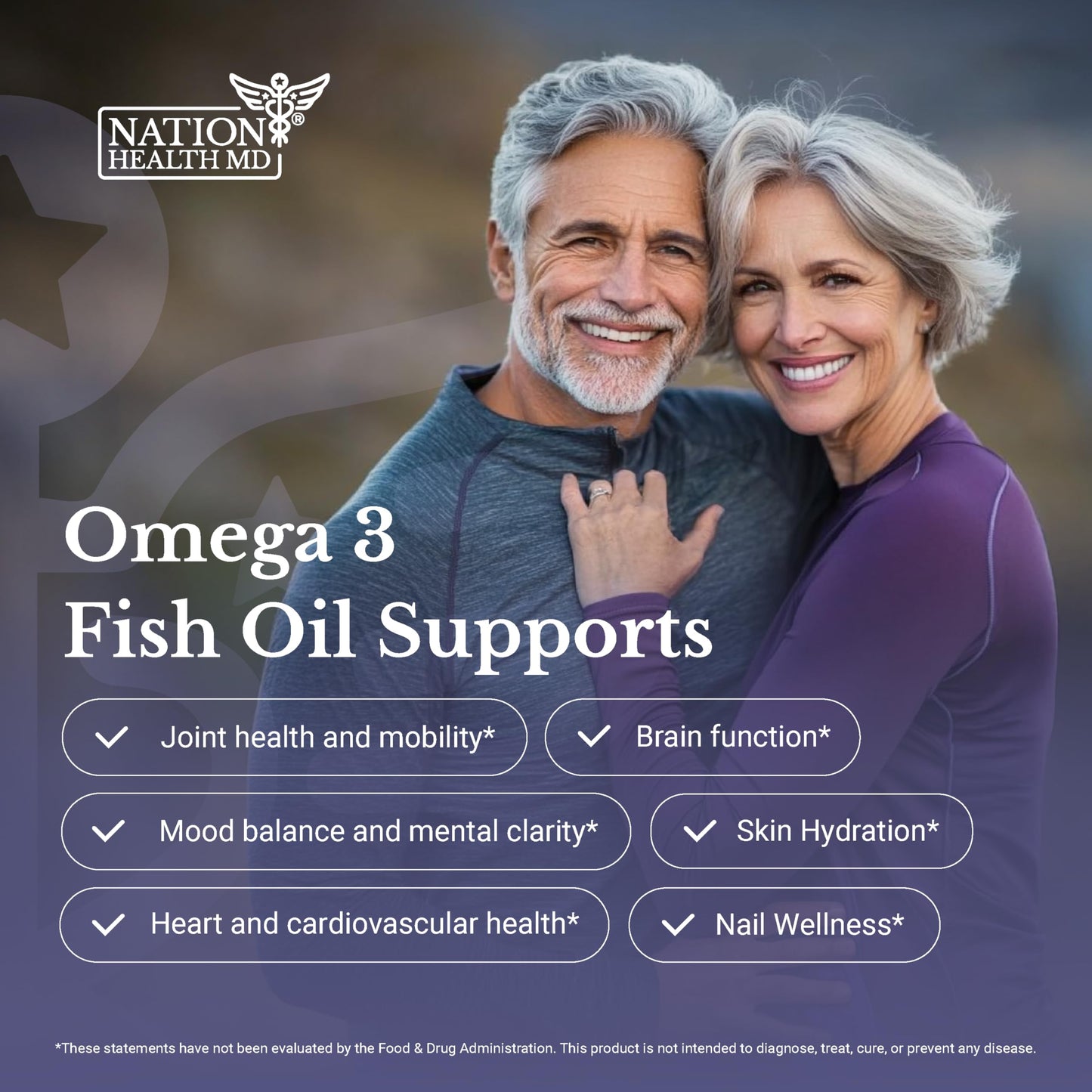 NATION HEALTH MD Omega-3 MD Fish Oil Softgels 90