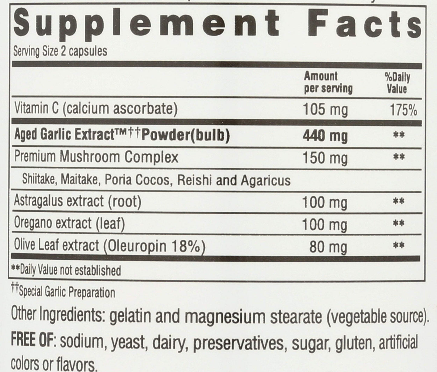 Kyolic Garlic with Calcium and Vitamins Capsules, 200 Count