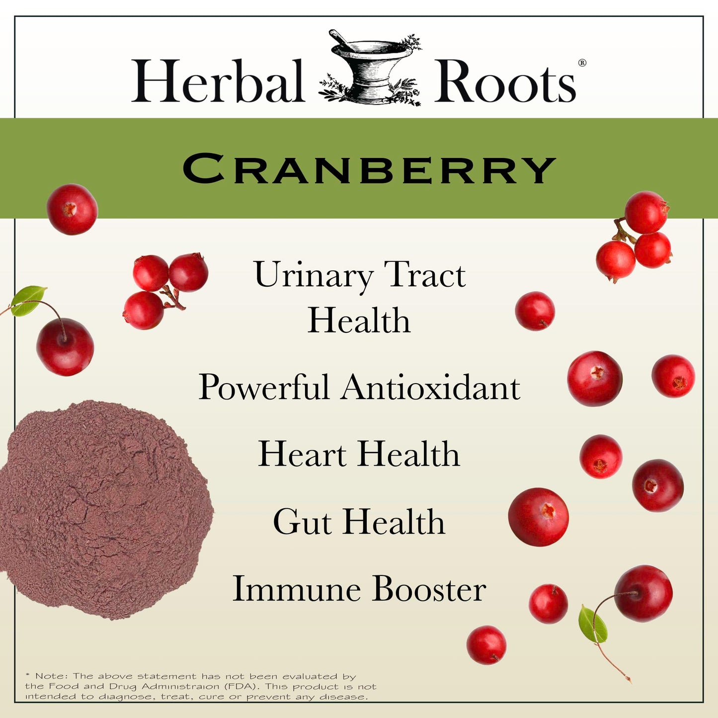 Herbal Roots Extra Strength Cranberry Pills for Women & Men with Organic Nettle Vegan Capsules, 60 Count