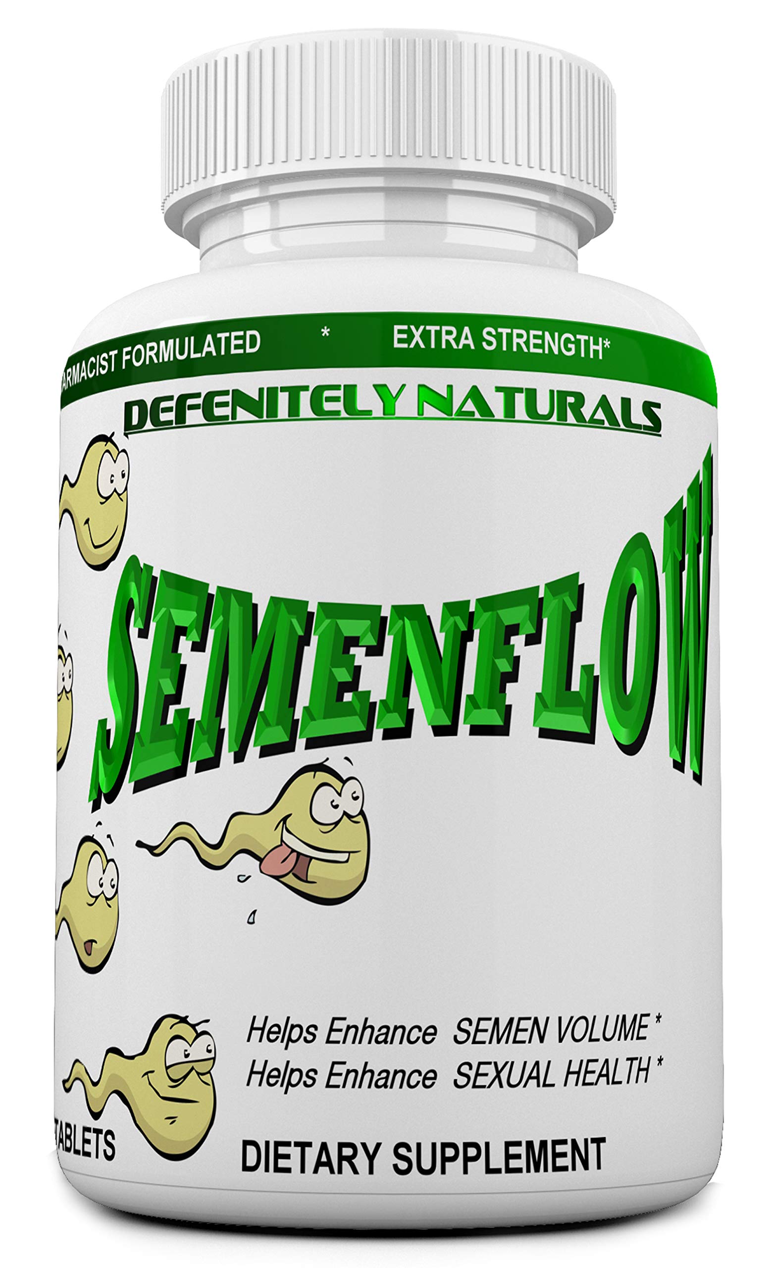 DEFENITELY NATURALS SemenFlow Extra Helps Increase Count and Fertility Tablets, 30 Count