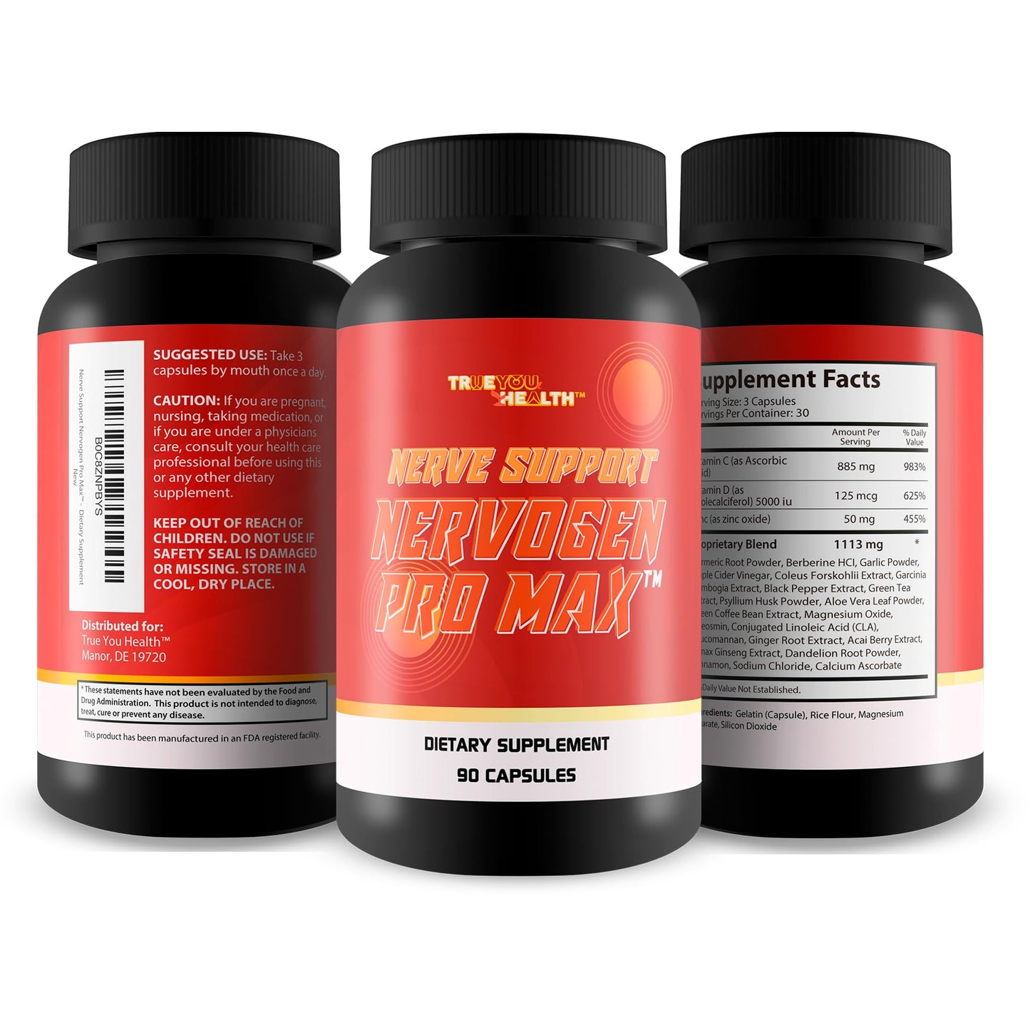 True You Health Nervogen Pro Max Nerve Support Capsule 1 Count